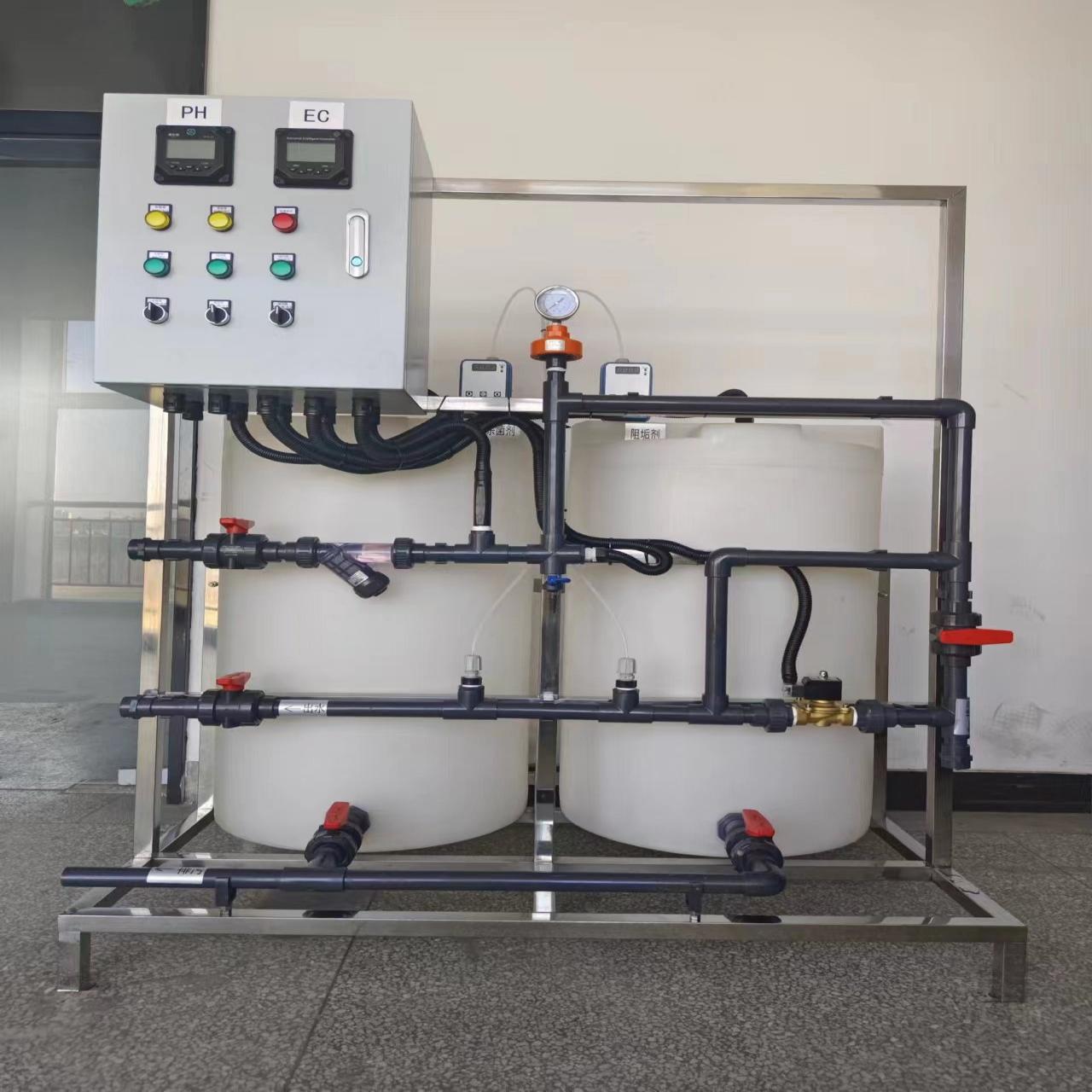 Prevenção e esterilização da escala Bomba dupla de barril duplo Dispositivo de dosagem de água circulante